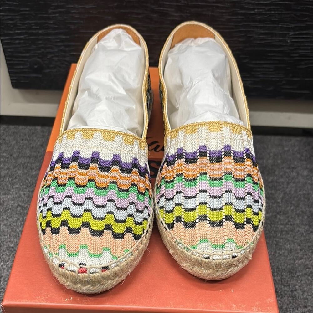 NWT Missoni Colorful Espadrille Sneakers Size 37 US 7